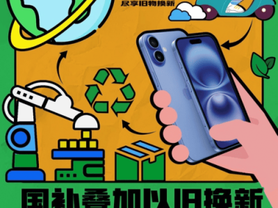 京東蘋果產品國補疊加以舊換新，綠色消費立省千元起！