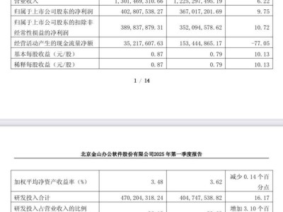 金山辦公2025年Q1財報：營收增長穩健，WPS個人業務成亮點