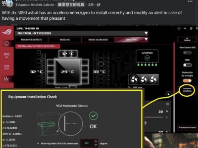 華碩ROG RTX 5090顯卡新功能：內置傳感器檢測顯卡彎曲