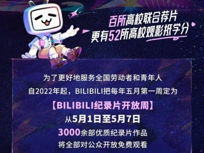 B站攜手百所高校，紀(jì)錄片成第二課堂，看片還能抵學(xué)分！