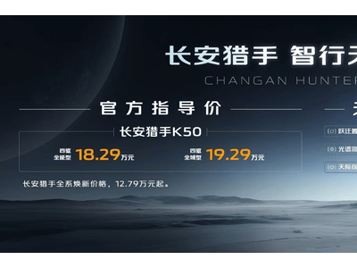 長安獵手K50上海車展震撼登場：增程式動力，18.29萬起售新選擇！