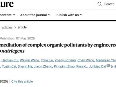 科研新突破！我國團隊打造“微生物特種兵”高效降解五種有機污染物