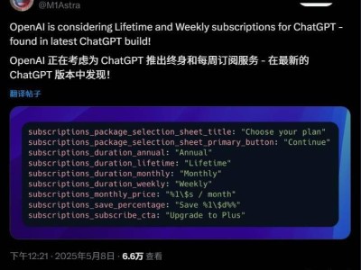 ChatGPT訂閱新選擇？OpenAI或推每周及終身訂閱模式