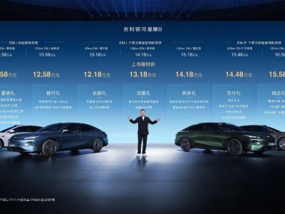 吉利銀河星耀8中高級電混轎車登場，限時特惠價11.58-15.58萬元！