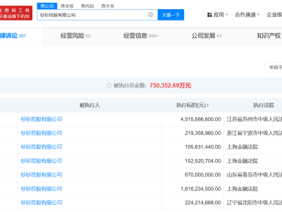 杉杉控股遭強制執行，金額高達45.15億！企業困境引人關注