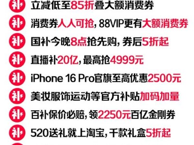 天貓618今晚預售開啟，85折加大額券，立減優(yōu)惠無需算計！