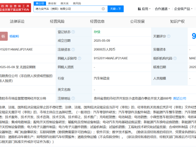 奇瑞商用車成立德力安汽車公司 注冊資本2億