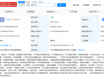 法法汽車及子公司被執行標的達24.31萬，資金困境再現？