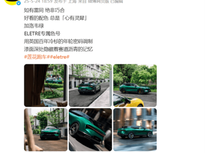 蓮花跑車推專屬綠漆，喊話“雷同非巧合”，暗指誰？
