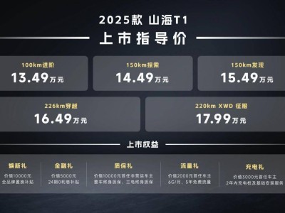 2025款捷途山海T1上市：純電續(xù)航超220km，方盒子越野新選擇！