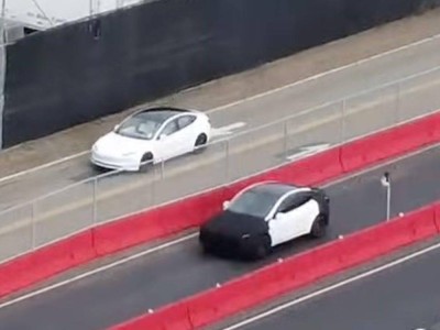 加州特斯拉工廠曝光疑似平價版Model Y原型車