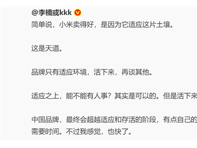 李楠力挺小米自研芯片：賣得好因適應(yīng)市場，技術(shù)成長需循序漸進(jìn)