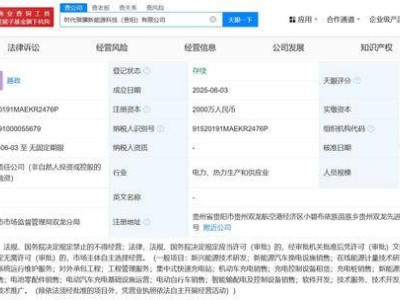 寧德時代貴陽布局新能源，新公司注冊資本達2000萬
