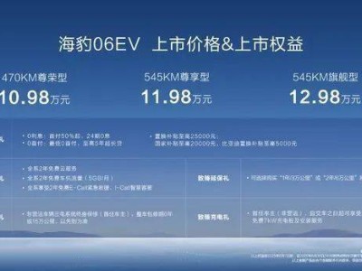 比亞迪海豹06EV上市：秦L EV姊妹款，配65L前備廂+冰箱，僅售10萬(wàn)起！