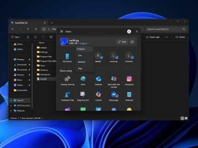 微軟Windows 11新圖像壓縮功能：不減分辨率，只減體積？