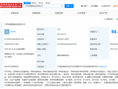 中國核建江蘇布局智能制造，新公司注冊資本高達3億！