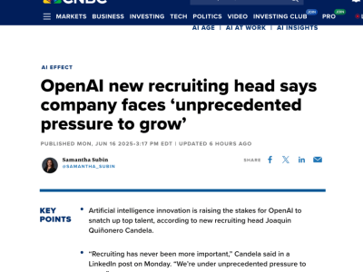 OpenAI火箭升空遇挑戰，新任招聘主管坦言增長壓力巨大