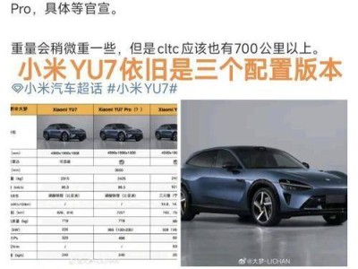 小米YU7來襲，SUV市場變局在即，SU7車主苦等還是轉投新寵？