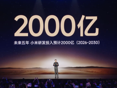 雷軍：小米未來五年核心技術研發再投入2000億元