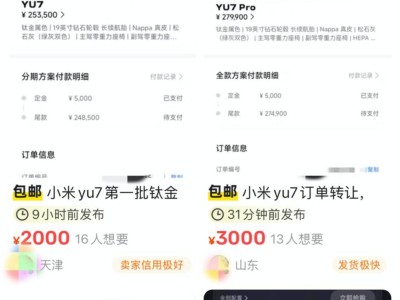 小米YU7豪華SUV上市火爆，1小時預訂量超28萬輛再創新高