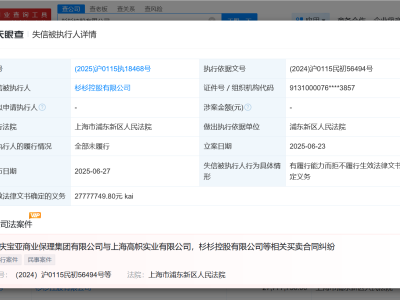 杉杉控股等企業陷入信用危機，被列失信名單