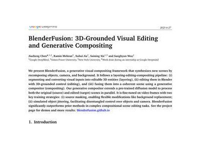 谷歌DeepMind推出BlenderFusion：將2D圖片變為可編輯3D場景