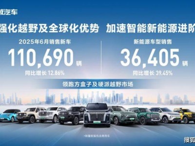 長城汽車6月銷量增長12.86%，越野、智能化、全球化布局成效顯著