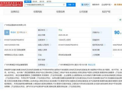 穗恒運A全資成立廣州恒運氫能科技公司，注冊資本高達1.3億