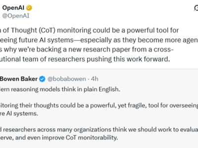 OpenAI發布CoT監控，增強AI Agent自主能力