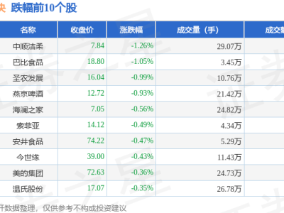 大消費板塊7月17日微漲，石頭科技表現搶眼，資金流出情況揭曉
