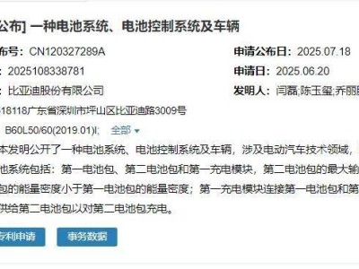 比亞迪新專利：電池包尺寸不變，續航卻能大幅提升