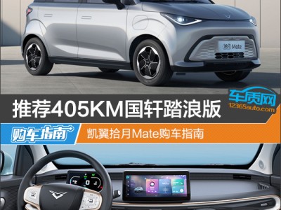 推薦405KM國軒踏浪版 凱翼拾月Mate購車指南
