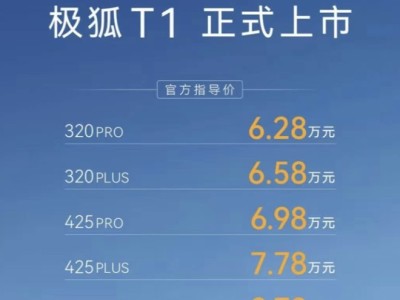 極狐T1上市：續航、空間、科技配置全領先，與元UP對比優勢盡顯