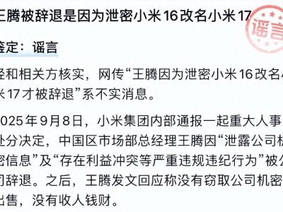 小米新旗艦命名引熱議，原REDMI總經(jīng)理王騰辭退真相并非因泄密改名