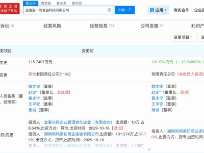 趙一鳴零食近期減資