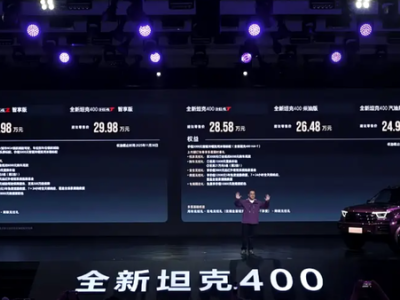 硬核與舒適兼得！24.98萬起新款坦克400上市，智駕動力雙升級