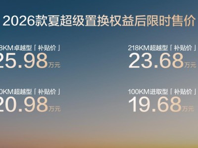 2026款夏煥新登場！19.68萬起享豪華配置，開啟家庭移動生活新體驗