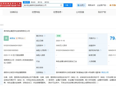 貴州鋁業集團成立供應鏈公司 注冊資本3000萬