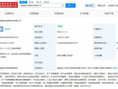 特變電工在海南成立能源投資公司 注冊資本1000萬