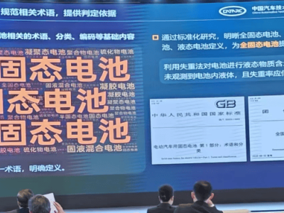 中汽研牽頭制定電池新國標(biāo)：半固態(tài)電池明確定義 固液混合電池走向規(guī)范