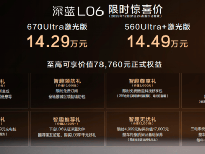 深藍L06上市:13.29萬起售,以硬核實力攪動15萬級純電市場風云