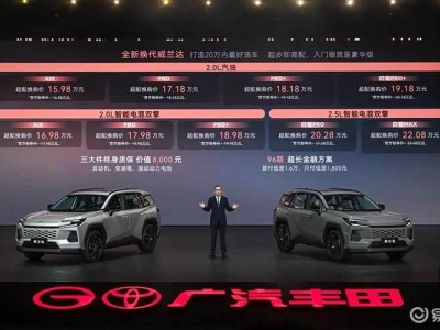 智能油車新標桿，廣汽豐田換代威蘭達15.98萬起開啟域控新時代