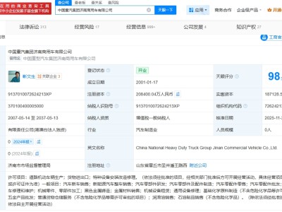 中國重汽濟南商用車公司增資至20.8億  增幅約11.4%