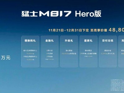 猛士M817 Hero版上市,30.19萬開啟豪華智能越野新體驗