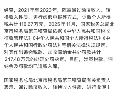 車評(píng)頂流陳震的“流量狂飆”終翻車:偷稅漏稅引全網(wǎng)封禁,自食惡果