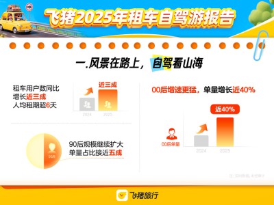 飛豬2025租車自駕游報告:用戶規(guī)模近三成增長,自駕游格局新變化