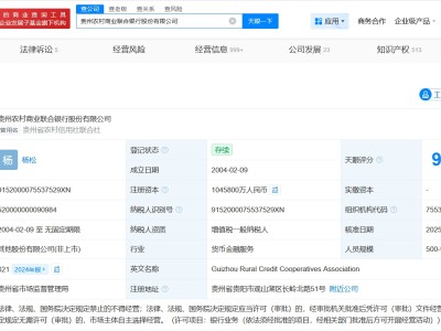 貴州農商行組建完成工商變更