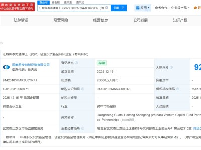 神工股份、國泰海通等在武漢成立創投基金  出資額2億