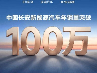 中國長安新能源汽車年銷量破百萬大關 阿維塔深藍啟源齊發(fā)力