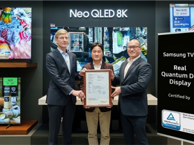 三星QLED電視榮獲德國萊茵TüV“真實量子點顯示”認證
